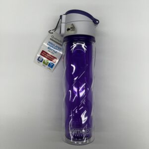 Northwestern University Wildcats 18oz Clear & Purple Insulated Hydration Bottle