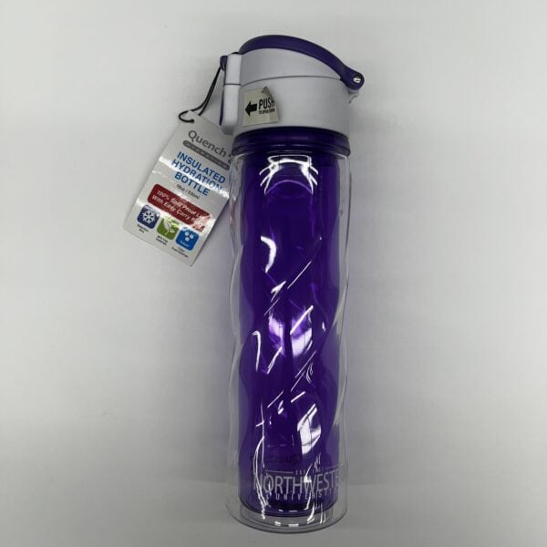 Northwestern University Wildcats 18oz Clear & Purple Insulated Hydration Bottle