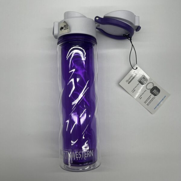 Northwestern University Wildcats 18oz Clear & Purple Insulated Hydration Bottle-5