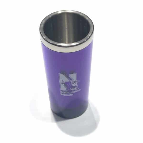 Northwestern Wildcats 2.5 oz. Purple Stainless Steel Shooter Shot Glass with N-Cat Design
