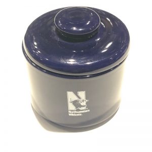 Northwestern University Wildcats 10 oz. Cobalt Purple Ceramic Jar with Lid & "N-Cat"  Design