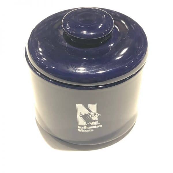 Northwestern University Wildcats 10 oz. Cobalt Purple Ceramic Jar with Lid & "N-Cat"  Design