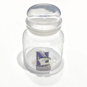 Northwestern Wildcats 16 oz. Apothecary Jar with Lid & Pewter N-Cat Design