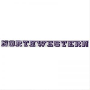 Northwestern University Wildcats Static Cling Inside Application Decal with Northwestern Design 1"X13"