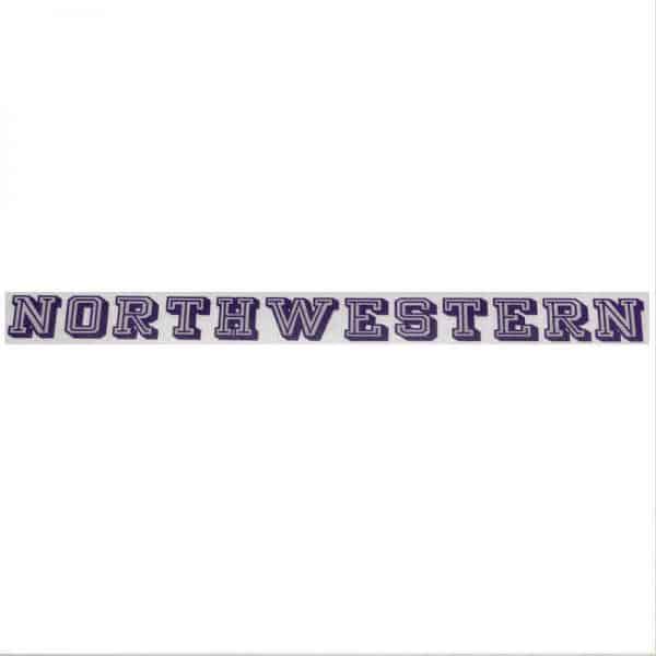 Northwestern University Wildcats Static Cling Inside Application Decal with Northwestern Design 1"X13"