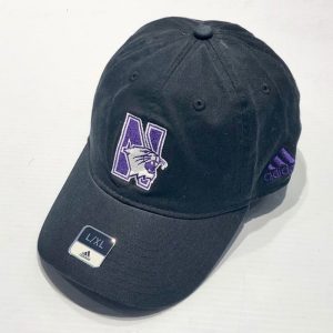 Northwestern University Wildcats Black Unconstructed Flexfit Hat with N-Cat Design