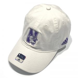 Northwestern University Wildcats White Unconstructed Flexfit Hat with N-Cat Design