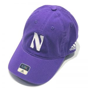 Northwestern University Wildcats Purple Unconstructed Flexfit Adidas Hat With Stylized N Design