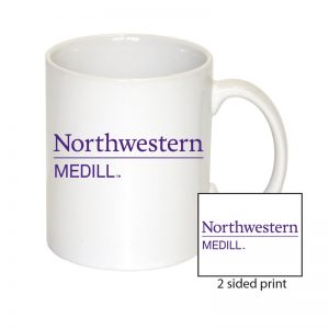 Northwestern University Wildcats 11 oz. White Ceramic Coffee Mug with Medill Design