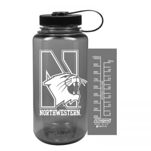 Northwestern University Wildcats 32 oz. Smoke Tritan Wide Mouth Nalgene Water Bottle with N-Cat Design