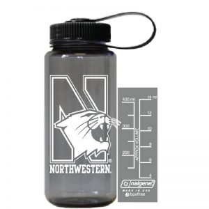 Northwestern University Wildcats 16 oz. Smoke Tritan Wide Mouth Nalgene Bottle with N-Cat Design