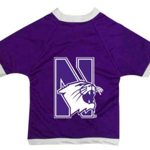 Northwestern University Wildcats Athletic Dog Jersey With N-Cat Design