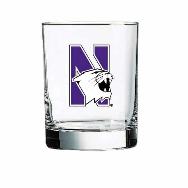Northwestern Wildcats 14 oz. Executive Glass with N-Cat Design-2