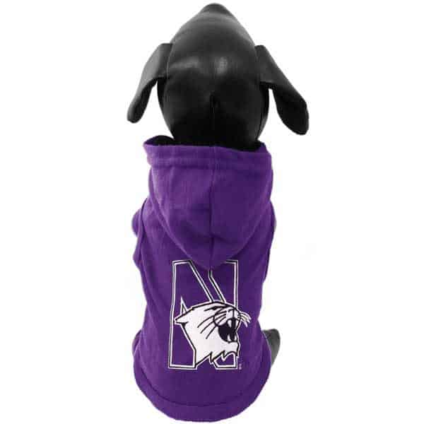 Northwestern University Wildcats Cotton Lycra Hooded Dog Shirt