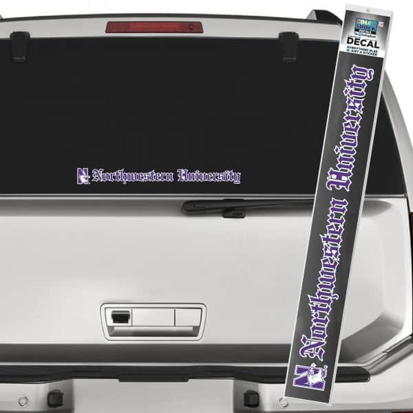 Northwestern University Wildcats N-cat Northwestern University Old English Letters Long Outside Application Decal