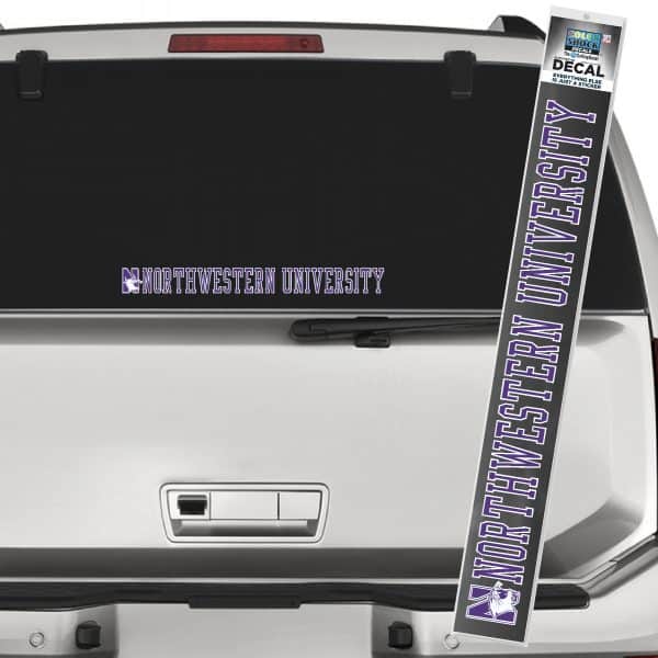 Northwestern University Wildcats N-cat Northwestern University Block Letters Long Outside Application Decal
