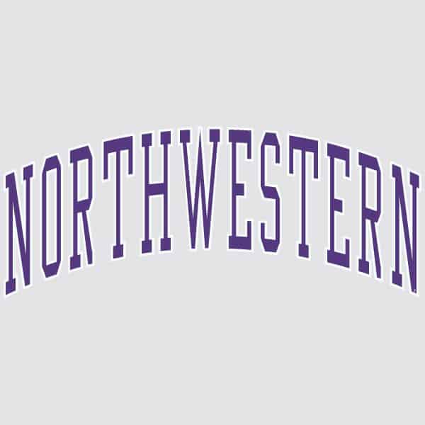 Northwestern University Wildcats Arched Northwestern Outside Application Decal-2