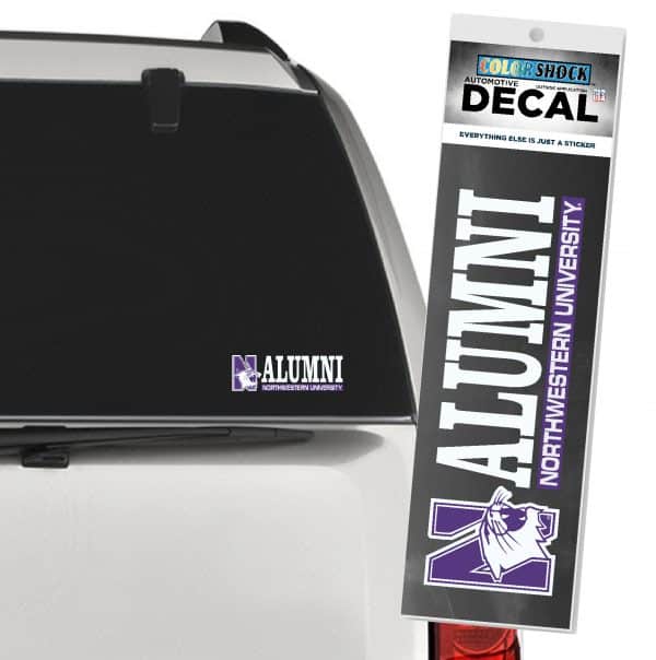 Northwestern University Wildcats N-Cat Alumni Bar Design Outside Application Decal-2