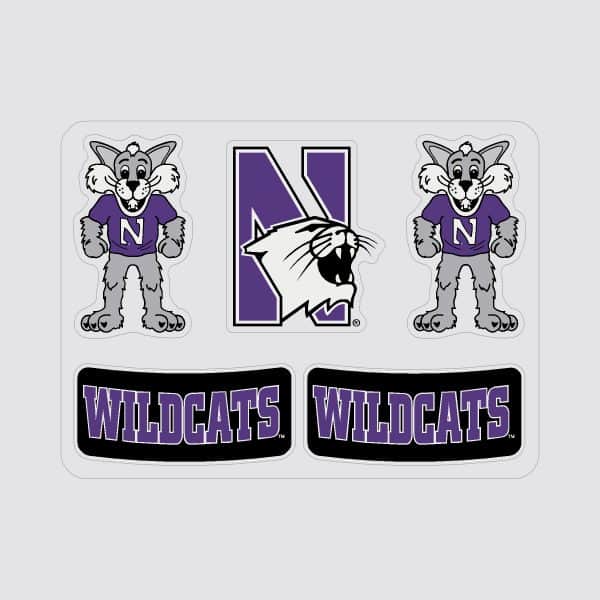 Northwestern University Wildcats Multi Design Body Cal Tattoos