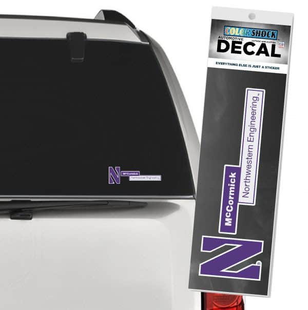 Northwestern University Wildcats McCormick School of Engineering Outside Application Decal-2