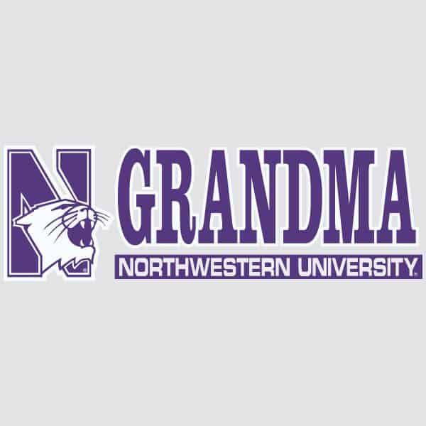 Northwestern University Wildcats Outside Application Decal with N-Cat Grandma Design -3