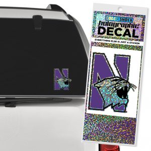 Northwestern University Wildcats Holographic N-cat Design Outside Application Decal-2