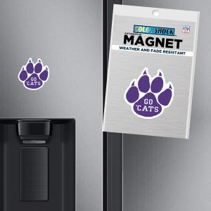 Northwestern University Wildcats Small Paw Design Go 'Cats Magnet 2.5"-3