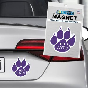Northwestern University Wildcats 4.5" Paw Design Go 'Cats Magnet -3