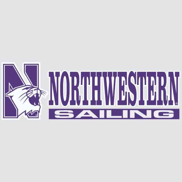 Northwestern University Wildcats Sailing Outside Application Decal-2