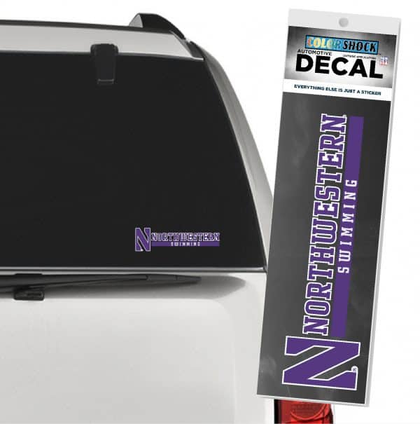 Northwestern University Wildcats Swimming Outside Application Decal-2