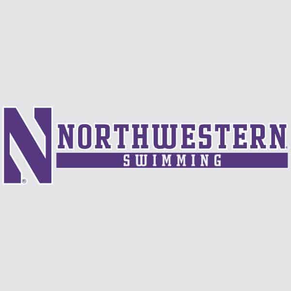 Northwestern University Wildcats Swimming Outside Application Decal