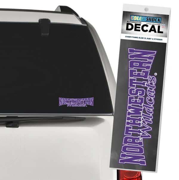 Northwestern University Wildcats Outside Application Decal with Double Arched Design-3