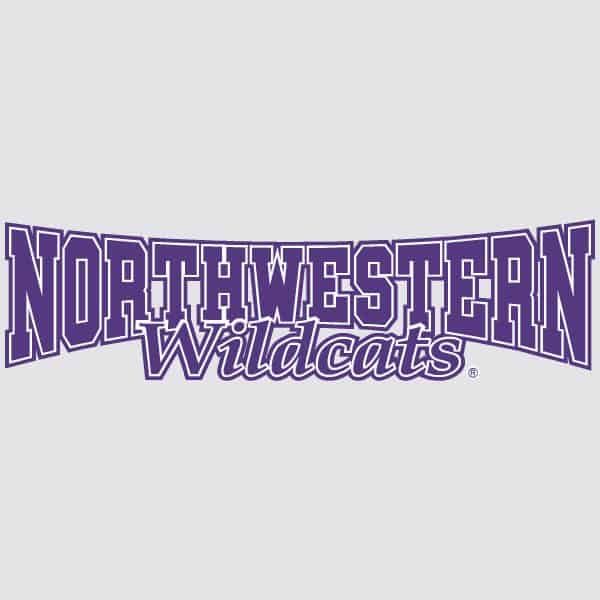 Northwestern University Wildcats Outside Application Decal with Double Arched Design-2