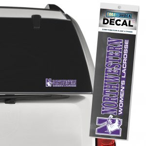 Northwestern University Wildcats Women's Lacrosse Outside Application Bar Design Decal -3