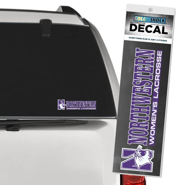 Northwestern University Wildcats Women's Lacrosse Outside Application Bar Design Decal -3