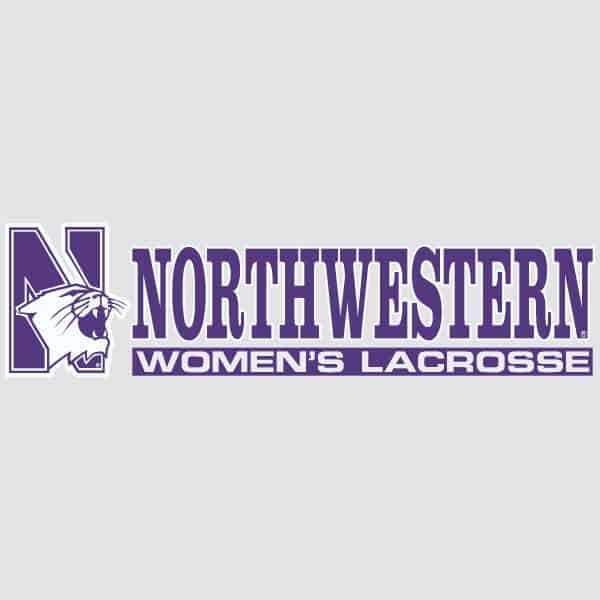 Northwestern University Wildcats Women's Lacrosse Outside Application Bar Design Decal -2