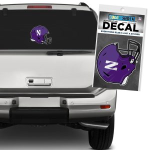 Northwestern University Wildcats Outside Application Decal with Full Color Football Helmet Design