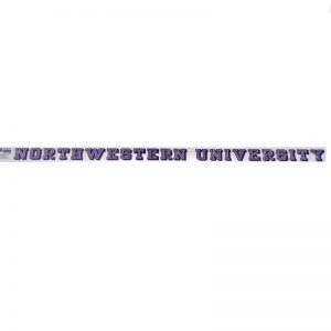 Northwestern University Wildcats Static Cling Inside Application Decal with Northwestern University Design 1"X24"
