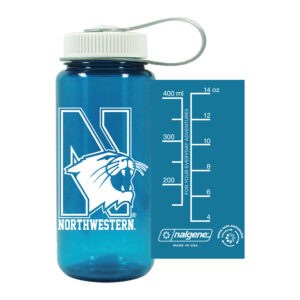 Northwestern University Wildcats 16 oz. Trout Green Tritan Wide Mouth Nalgene Bottle with N-Cat Design