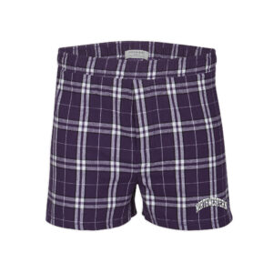 Northwestern University Wildcats Men's Purple & White Flannel Boxer Short