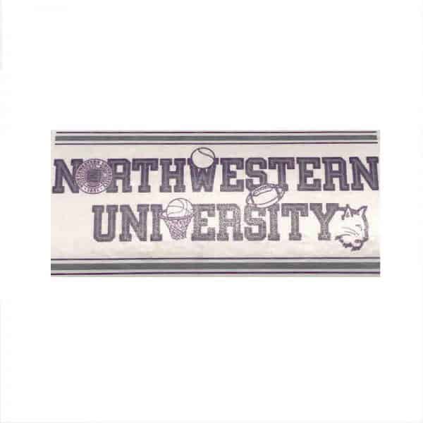 Northwestern University Wildcats Vintage Sport Design Inside Application Window Decal 3.25"X7"