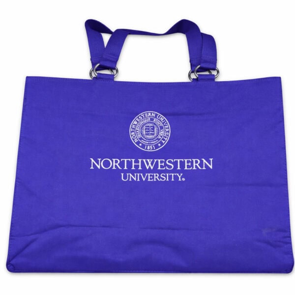Northwestern University Wildcats  Zippered Tote Bag with Embroidered Seal Design - Image 2