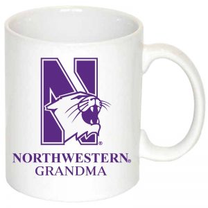 Northwestern University Wildcats 11 oz. White Ceramic Coffee Mug with Grandma Design