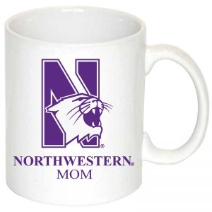 Northwestern University Wildcats 11 oz. White Ceramic Coffee Mug with MOM Design