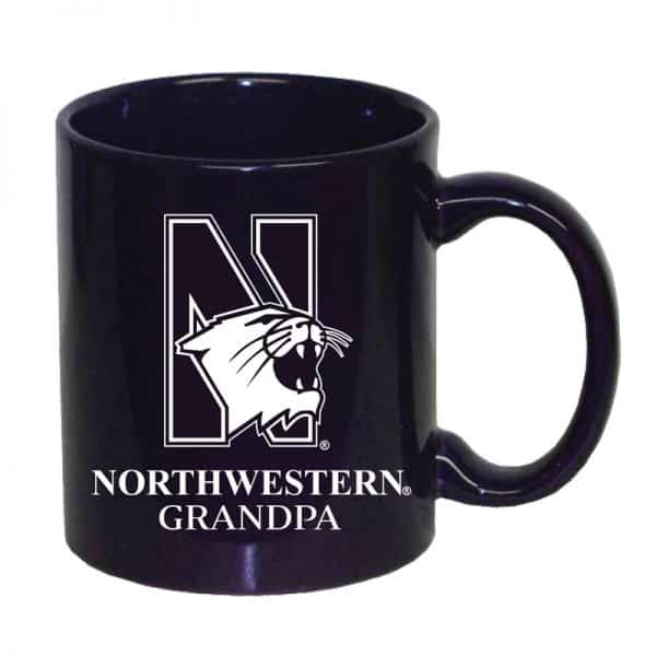 Northwestern University Wildcats 11 oz. Purple Ceramic Coffee Mug with Grandpa Design
