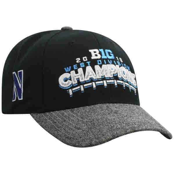 Northwestern University Wildcats Official Locker Room Big Ten West 2018 Champions Hat