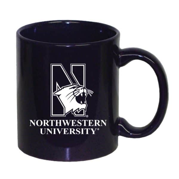 Northwestern University Wildcats 11 oz. Purple Ceramic Coffee Mug with Mascot Design