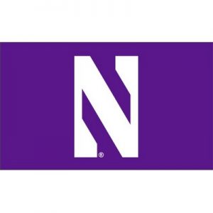 Northwestern University Wildcats 6'X10' Purple Flag with White N Sewn on