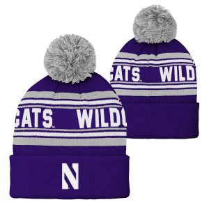 Northwestern University Wildcats Knit Cap with Pom