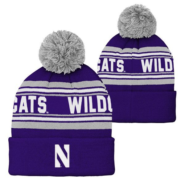 Northwestern University Wildcats Knit Cap with Pom